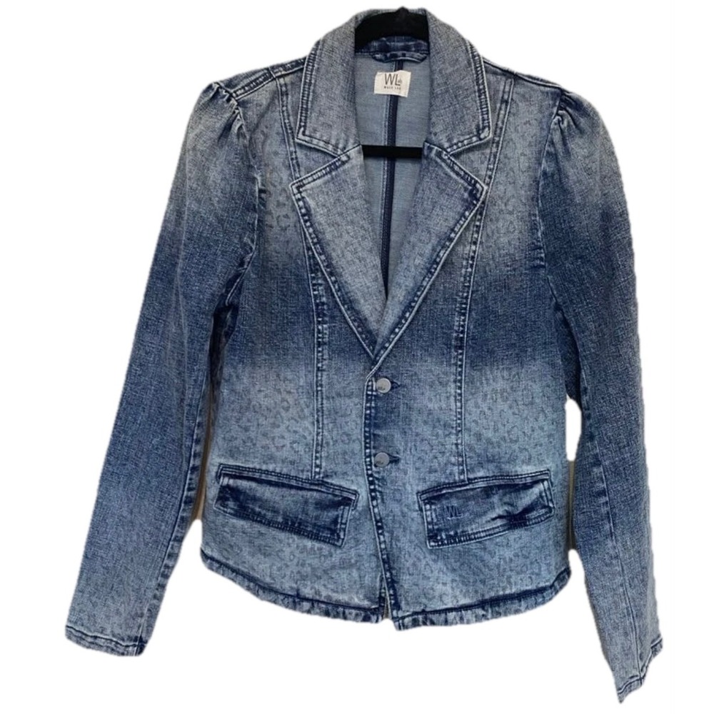 W Lab Denim Jungle‎ Jacket Classic Blue Denim Wash Casual Outerwear